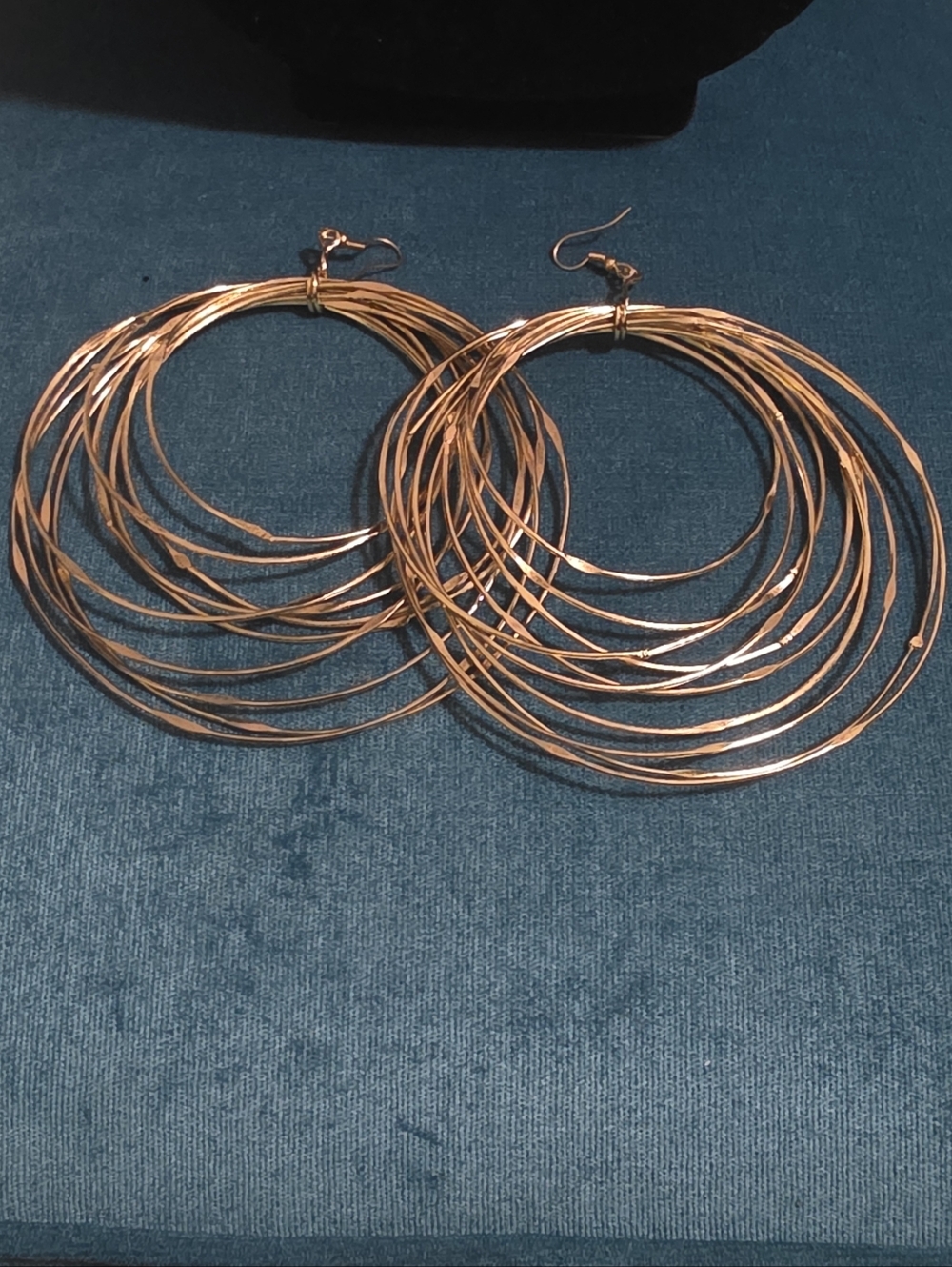 Large Gold Multi-Hoop Statement Earrings